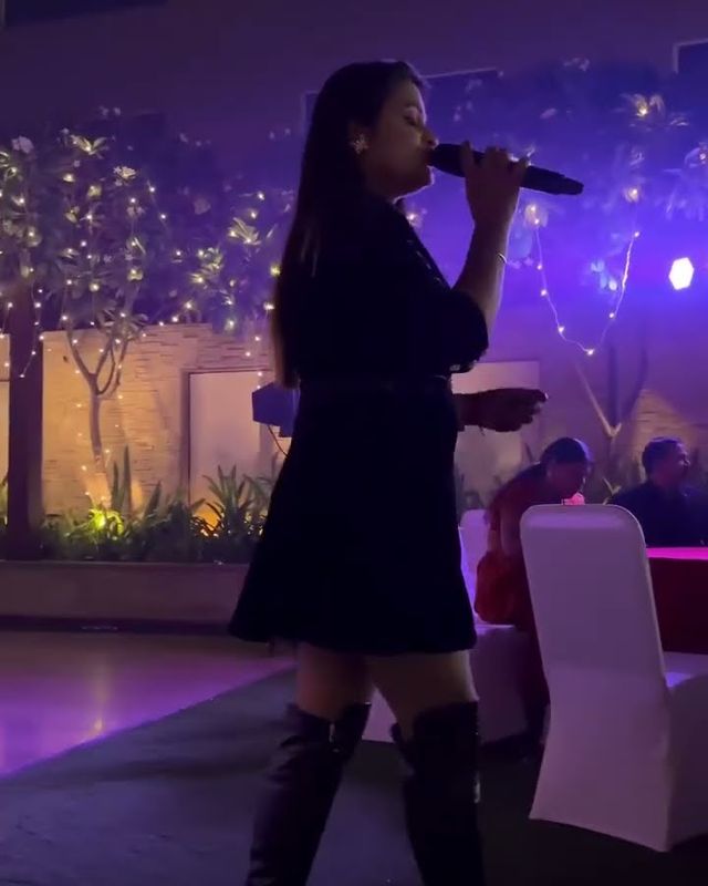 Paaridhi Sharma performing at a corporate evening event